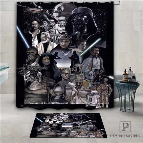

Custom image of star wars (1) Waterproof Shower Curtain Doormat Home Bath Bathroom Polyester Fabric Multi Sizes#2019-1-06-20