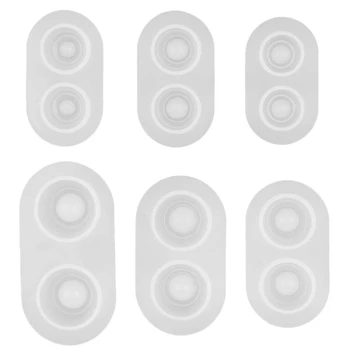 

6 Sizes/Set Bjd Doll Heavy Pupil Eye Clear Silicone Mold Base Pressure Diy Bjd Eye Materials - 14X7Mm; 16X6Mm; 16X8Mm; 18X9Mm;