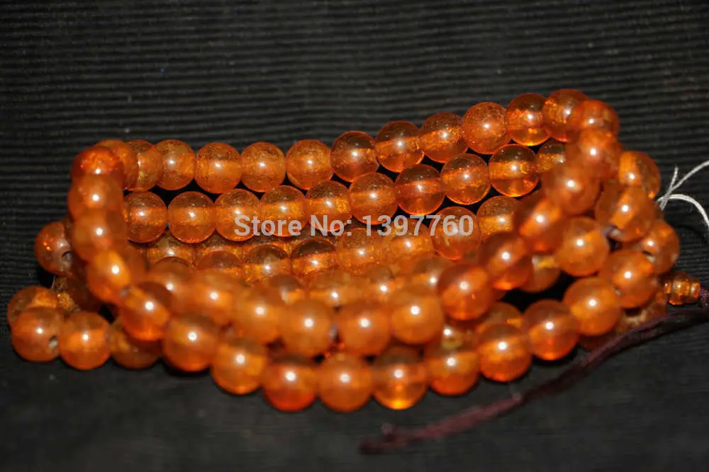 

Miss charm Jew.211 China nature amber ice cracks carve buddha beads necklace