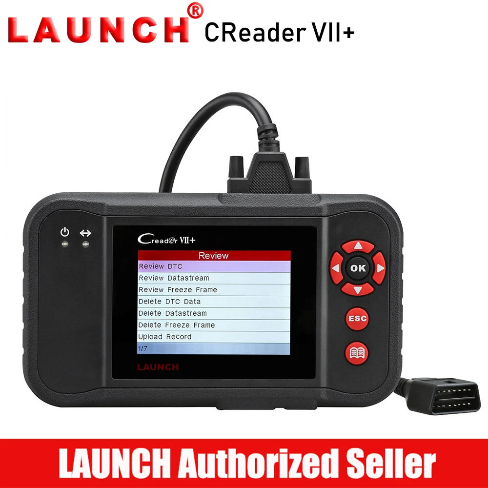 

LAUNCH X431 Creader VII+ OBDII EOBD Auto Code Reader Engine/Transmission/ABS/Airbag System Free Online Update Creader VII Plus
