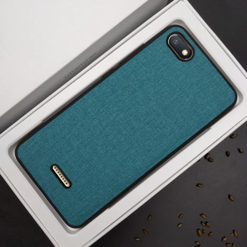 

Xiaomi Redmi 6A Case Luxury Fabric Canvas Skin Soft PU Tarpaulin Hard PC Soft Silicone Cover For Xiaomi Redmi 6A