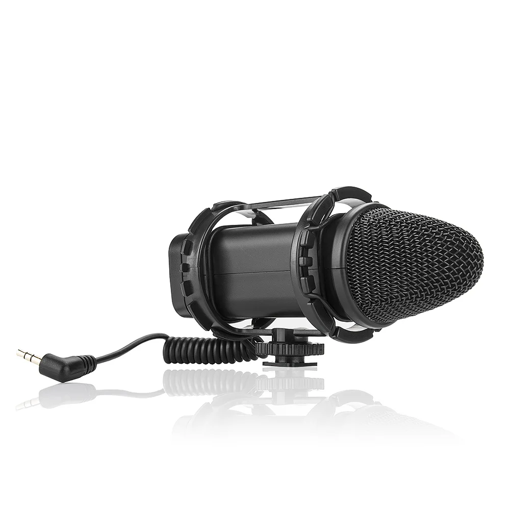 

BOYA BY-V02 Stereo Audio Condenser Microphone with Windshield for Canon Nikon DSLR Video Shooting 350302514W