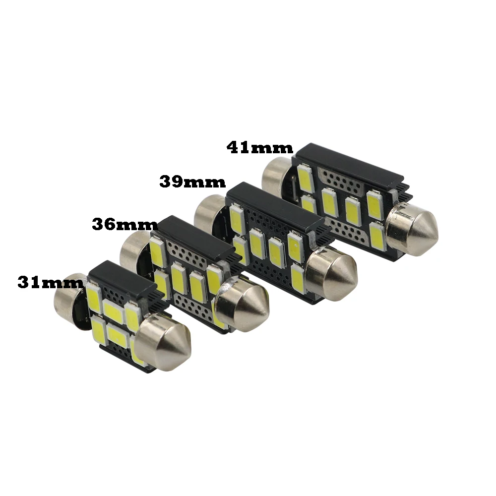 YSY 200x гирлянда 31 мм 36 мм/39 мм/41 мм Светодиодная лампа C5W 5630 6 SMD LED авто интерьер Doom лампа фонарь для легкового автомобиля, супер яркий белый