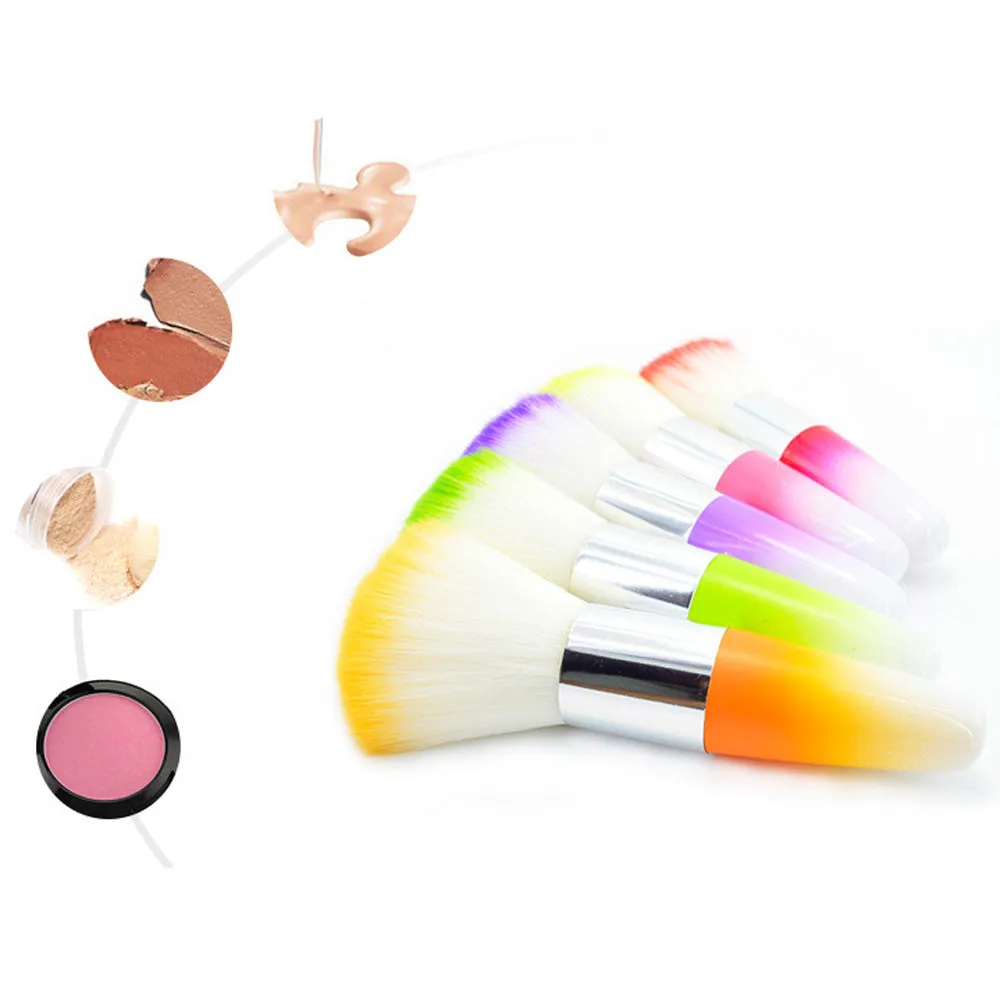 

Color Nail Art Dust Cleaner Brushes Soft Hair Professional Makeup Tool For Acrylic UV Gel Powder Remover Kit Travel Portable