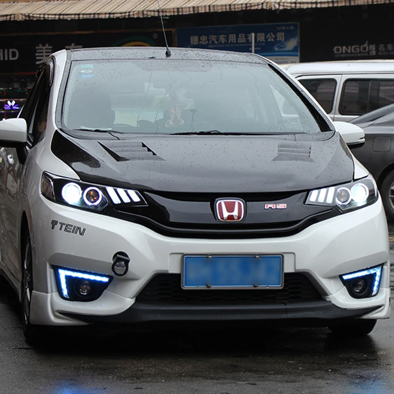 Автостайлинг для Honda Fit/JAZZ 2014 светодиодный 2017 Светодиодные Автомобильные фары в