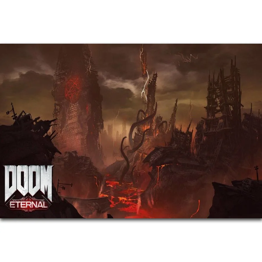 size cm inch to frame 2018 Hot FX1811 New Cartoon Eternal Comic Doom Game Video size cm inch to frame 2018 Hot FX1811 New Cartoon Eternal Comic Doom Game Video