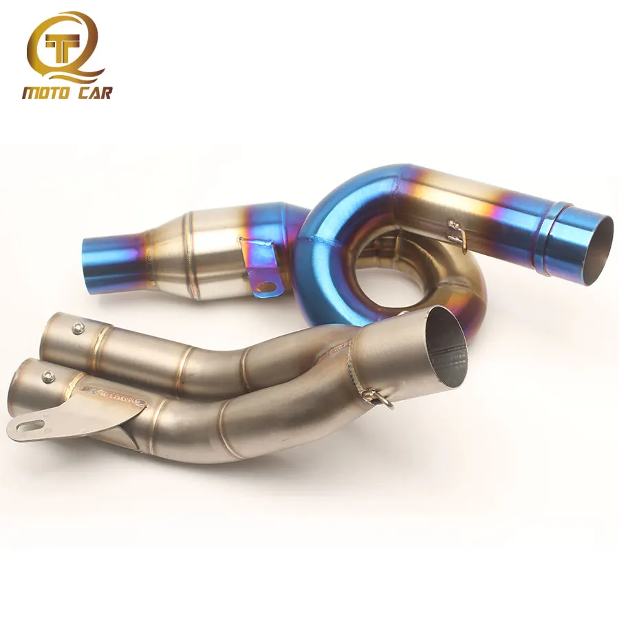 

Motorcycle Exhaust Pipe Adapters Full Systems Escape Moto Double Outlet Exhaust Muffler DB Killer for Kawasaki Z800 Accessories