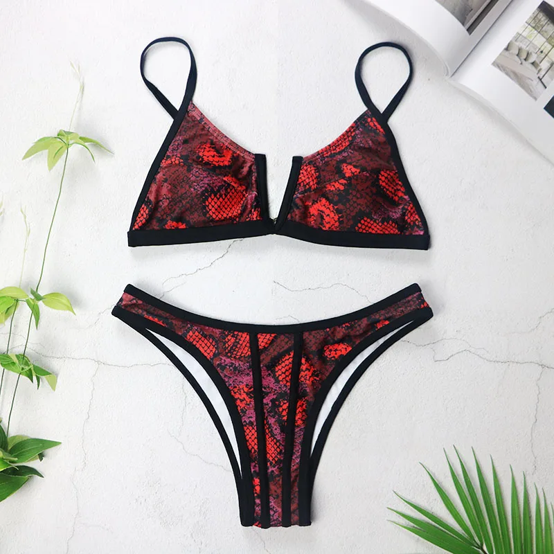 Sexy Bandeau Bikinis 2019 nuevo cuello en V Bikini trajes de baño Push Up traje de baño femenino brasileño conjunto de Bikini trajes de baño Biquini 3418 Sexy Bandeau Bikinis 2019 nuevo cuello en V Bikini trajes de baño Push Up traje de baño femenino brasileño conjunto de Bikini trajes de baño Biquini 3418