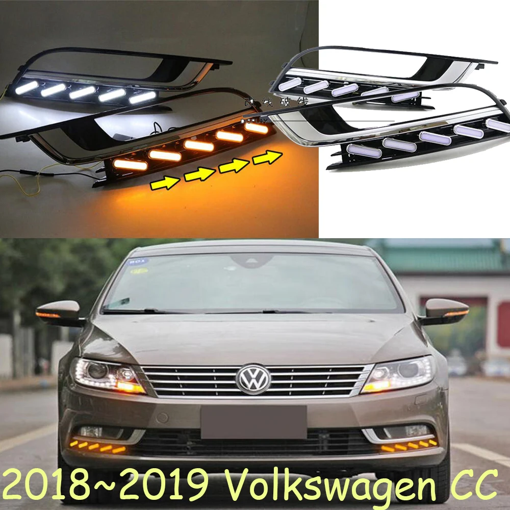  dynamic moving2018~2019 CC daytime light; Free shipLED CC fog lightGolf7magotanpassat;CC headlight - 32850492837