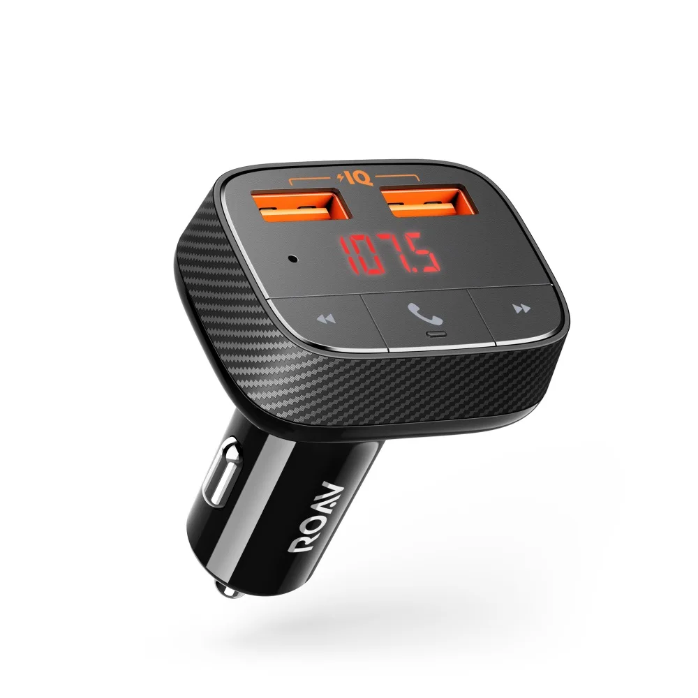 Anker Roav SmartCharge F0 Car Charger with FM Transmitter Bluetooth