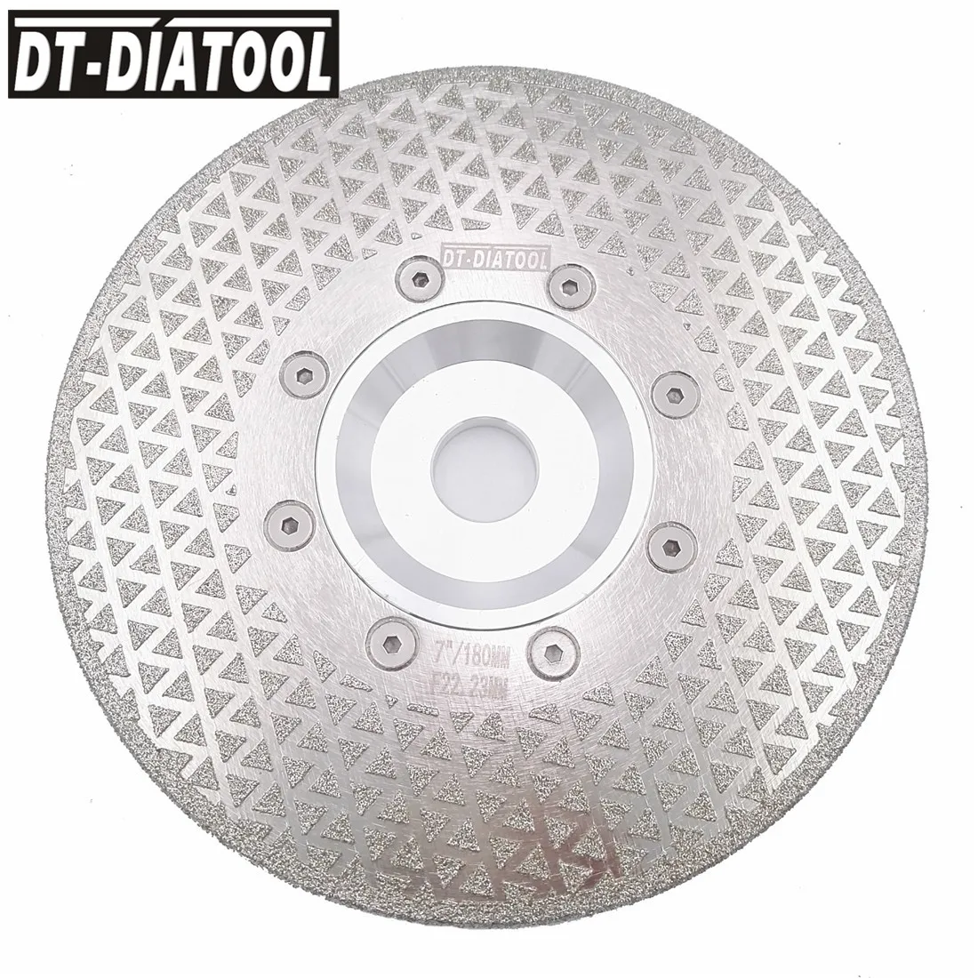 DT-DIATOOL 2 шт. 7 "гальванические алмазные режущие диски 22,23 мм обе стороны покрытием шлифовальные пилы для Мрамор диаметр 180 мм