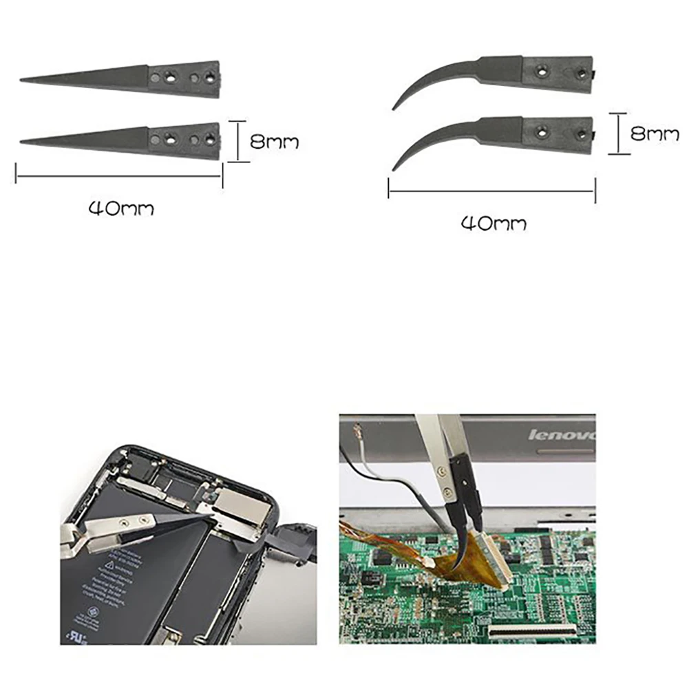 Антистатические ESD безопасная Электроника Пинцет JM-T10-12 Точность Пинцет инструмент для ремонта электроники