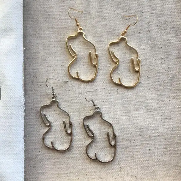 Вечное чудо Потрясающие geo вырез человеческого тела Висячие серьги bijoux вечерние