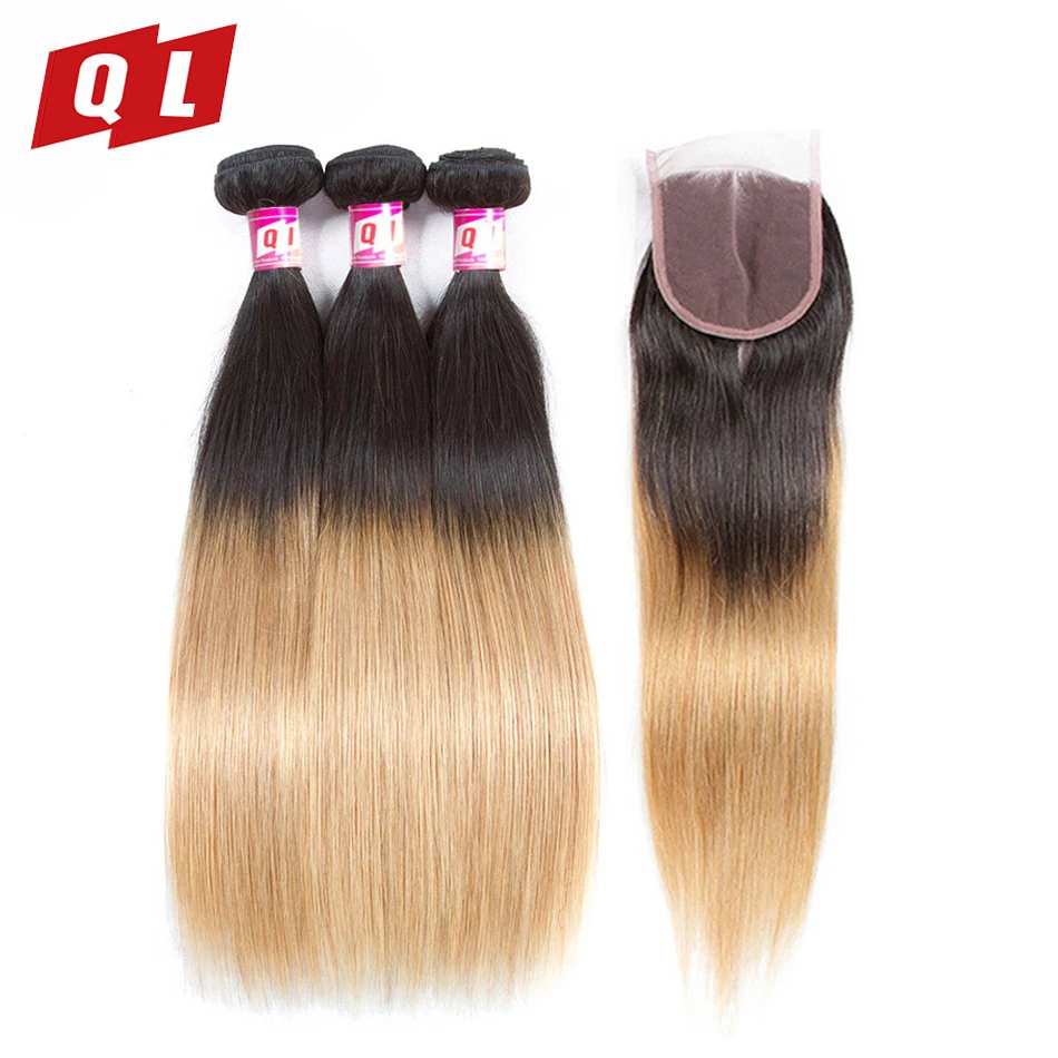 QI-Hair-4-Pcs-1B-27-Straight-Brazilian-Non-Remy-Hair-Weave-100-Human-Hair-3