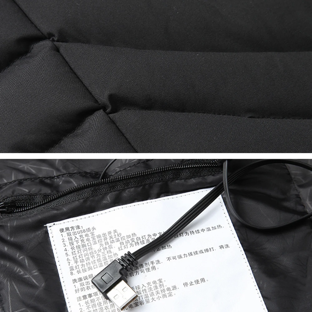 Мужской теплый Графен Смарт безопасность USB Электрический жилет Открытый Пешие прогулки Отопление хлопок жилет теплая одежда зимняя куртка