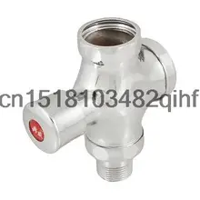 Серебряный Тон PT 3/" Наружная Резьба Кнопка Тип Туалет Промывочный Клапан