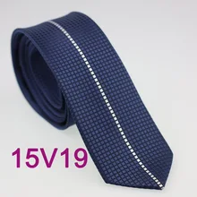 YIBEI Coachella Галстуки Темно-синий галстук в клеточку обтягивающие с серебряными вертикальными полосатыми клетчатыми галстуками мужской свадебный тонкий галстук 6 см