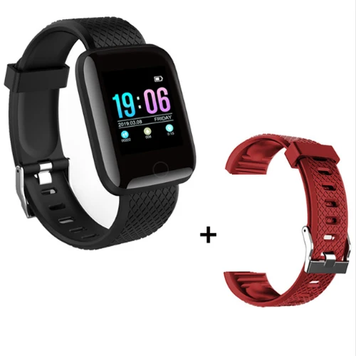 Спортивные D13 Смарт-часы мужские \ женские пульсометр кровяное давление фитнес-трекер умные часы для IOS Android - Цвет: black with red