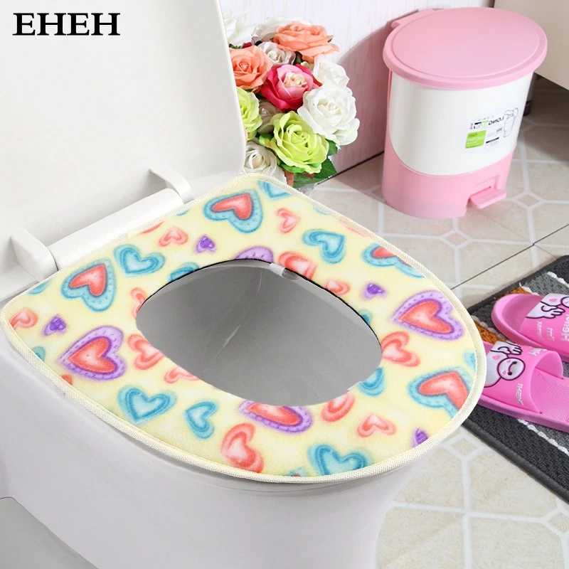 EHEH High Quality heart shaped pattern Warm toilet seat cushion 4