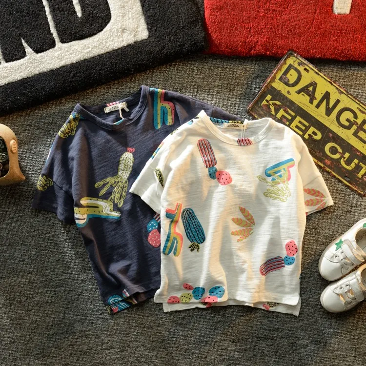 

New 2018 Male child short sleeved T-shirts boys pure cotton summer thin round collar T-shirt boy Korean version T Shirt