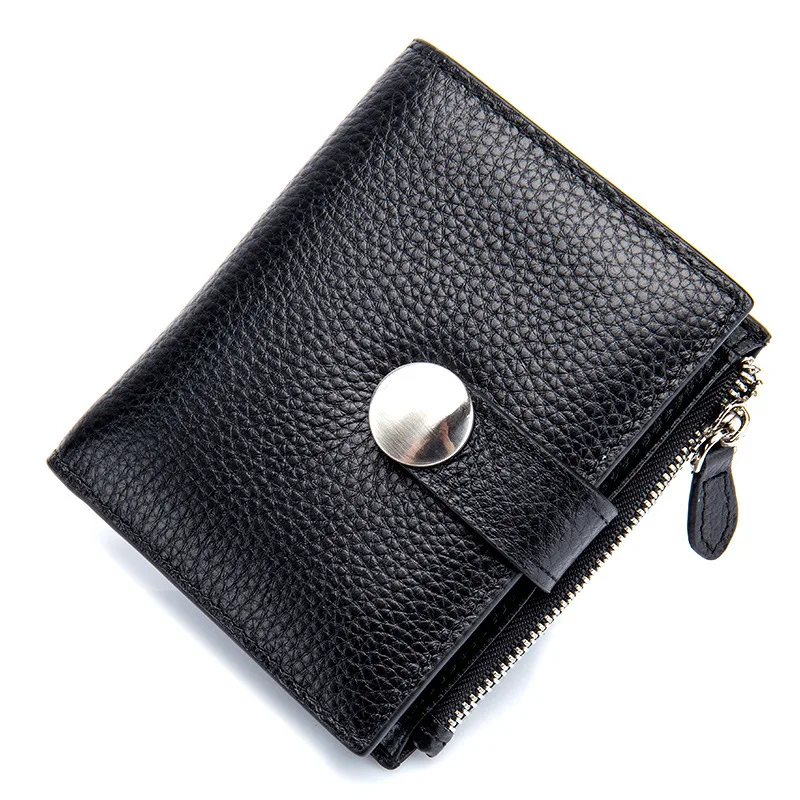 Женский кошелек из натуральной кожи с пряжкой|genuine leather women wallet|leather walletwomen wallets |