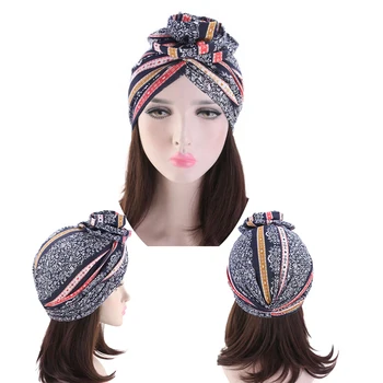 

Woman Turban Headband Hairwrap Bohemian Hair Accessories Female Headwear Cotton Boho Women Turbans For Girl 2019 Hair Wrap