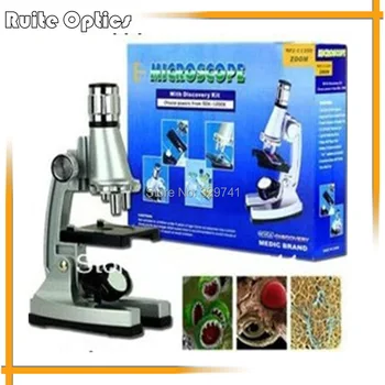 

Children Birthday Gift 1200x Zoom Illuminated Monocular Biological Microscope with Reflecting Mirror Lamp for Student Education
