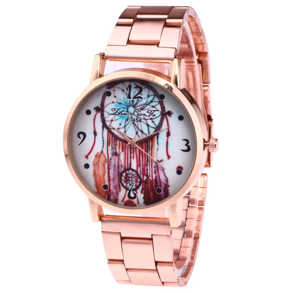 

Elegance Fashion Dreamcatcher Women Watches Business Colorful Feather Watch Trend Quartz Wrist Watch Relogio Feminino Saat
