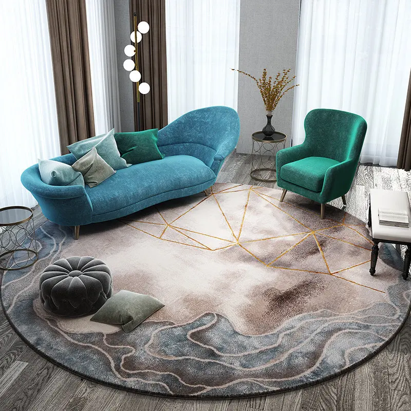 Nordic Carpets For Living Room Home Decorative Round Carpet Bedroom Sofa Coffee Table Round Rug Modern Study Room Floor Mat