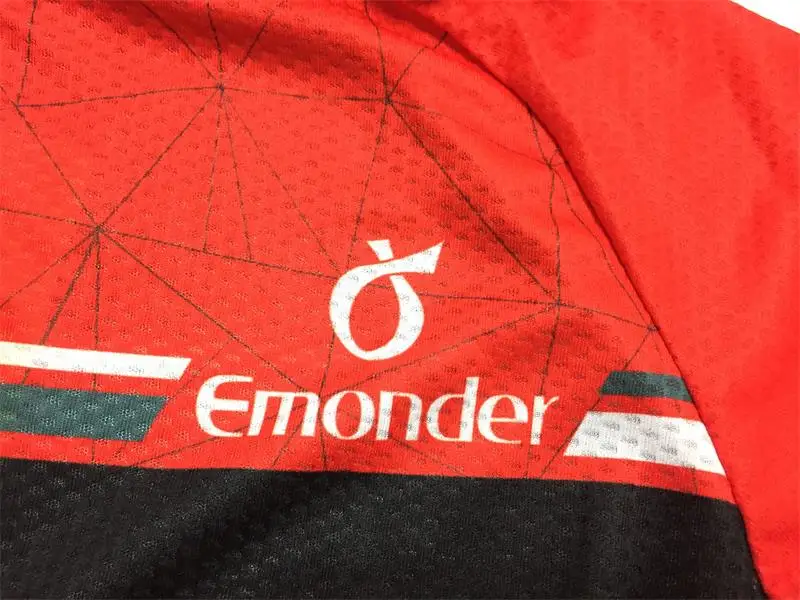 Мужские велосипедные шорты Джерси Emoner Pro Team Road Bike MTB с коротким рукавом красный высокое качество противоскользящие рукава манжеты