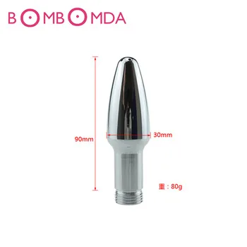 Metal Shower Enema Water Nozzle Plug Head Enema Anal Cleaning Kit/Faucet,Woman Anal Sex Toy,Anal Plug Sex Toys for Men O3