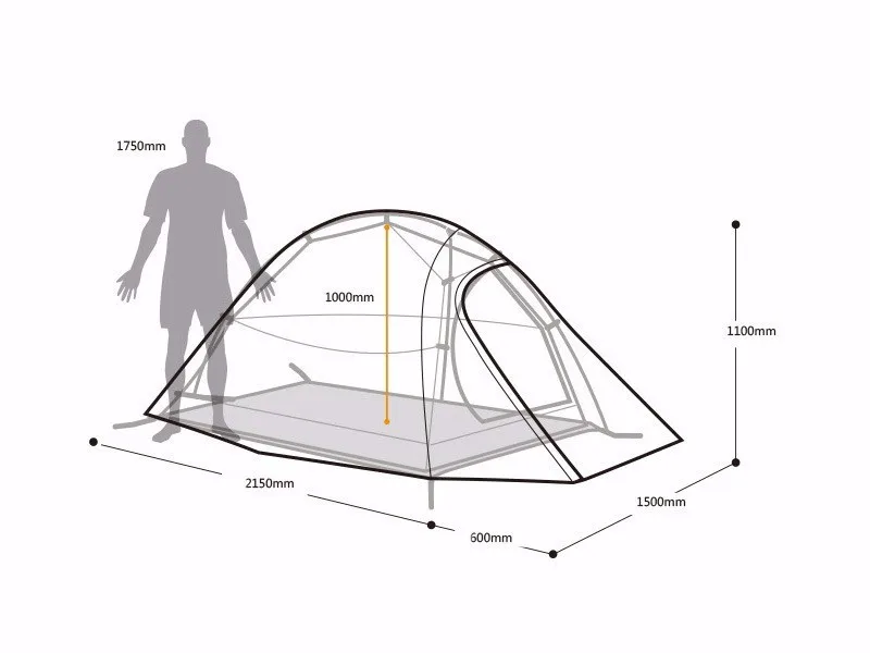 201DHL free shipping 2 Person NatureHike Tent 20D Silicone Fabric Double-layer Camping Tent Light weight tent 35015_113