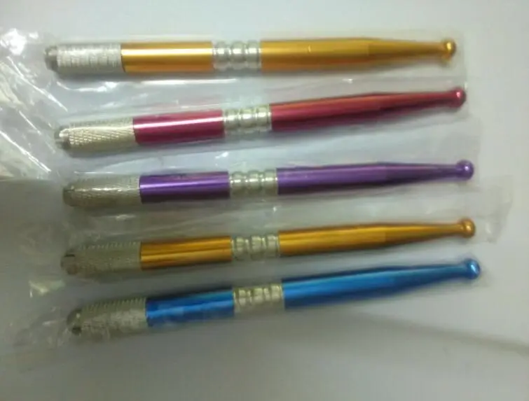 

5 Pcs Handmade Permanent Makeup Eyebrow manual tattoo pen 3D Eyebrow Microblading Pen Mixed colors