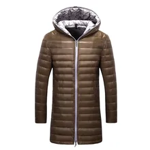 Мужской длинный пуховик, бренд Tace& Shark, ультра тонкий пуховик, мужская приталенная зимняя куртка на утином пуху для мужчин, doudoune homme