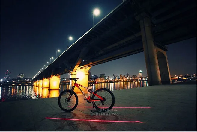 Discount Tail light (5LED+2Laser) free shipping factory Cycling Safety Bicycle Rear Lamp Bike Laser Tail Light Bicicleta Caution TL0007 2