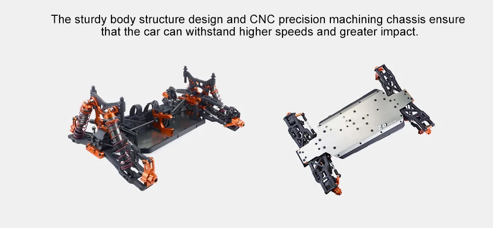 ZD Racing 9116-V3 120A водонепроницаемый бесщеточный ESC Monster Truck полномасштабный крошечный настоящий гоночный автомобиль из сплава 6061 DIY Рама Комплект Версия