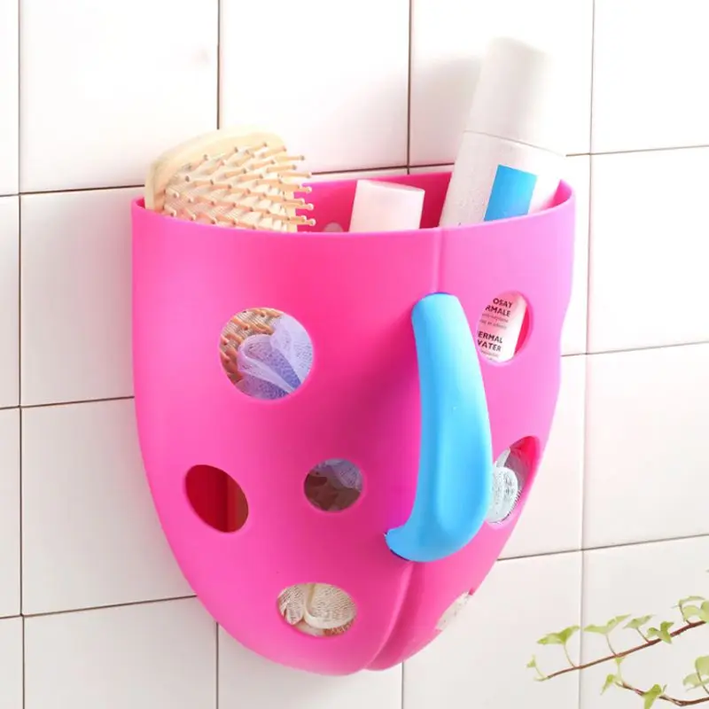 Ванна Шампунь Ванна игрушки стеллаж для хранения сушилка Корзина водонепроницаемый пластиковый контейнер ванная комната стены всасывания смонтированный Органайзер