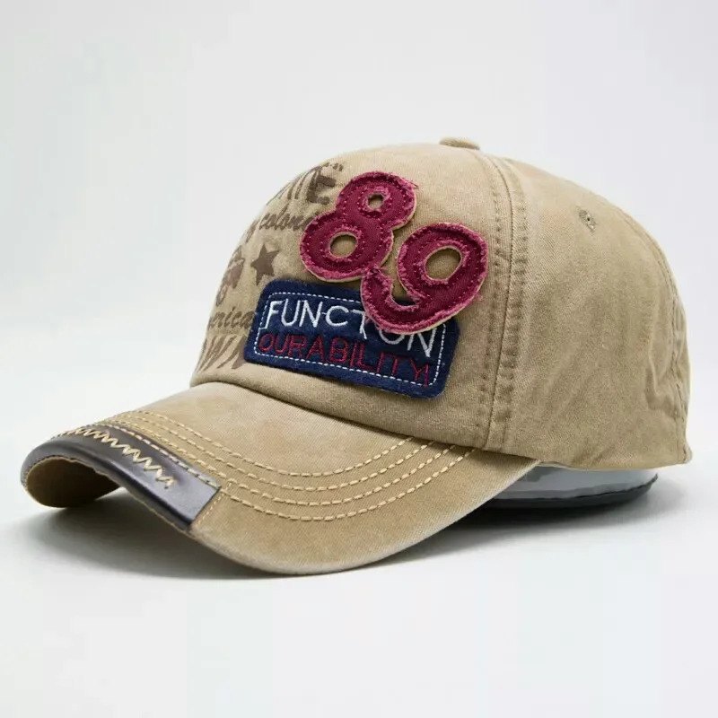 Темный хаки Модные мужские бейсболки шляпы Gorras, Женская Бейсболка, хлопковая летняя бейсбольная Кепка с вышивкой, бейсболка с буквами, кепки s, шляпа для папы WH079 - Цвет: Темный хаки