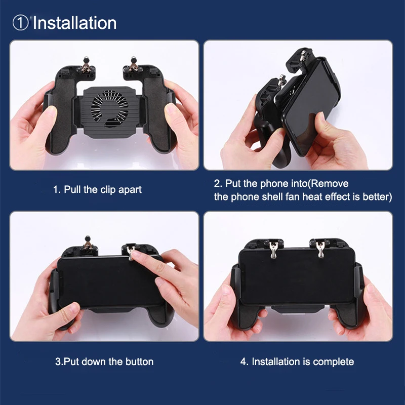 PUBG Controller for iphone Heat Dissipation H5 Cooling Fan PUBG Mobile Android Game Pad for phone l1r1 Gaming Trigger Joystick