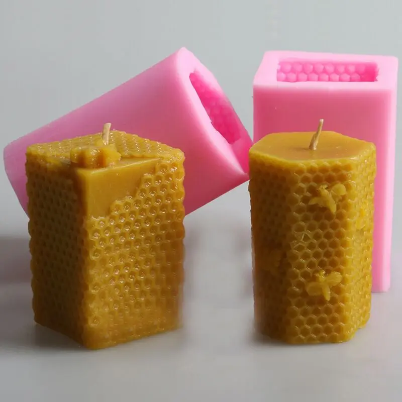 Silicone mold 3d candle square pentagonal handmade soap molds