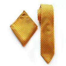 Элегантный Мужской Жаккардовый полосатый Свадебная деловая вечеринка подарок в горошек клетчатый шейный галстук Карманный квадратный платок галстук набор галстуков