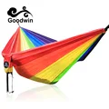 Tragbare Nylon Fallschirm Hängematte Camping Überleben Garten Jagd Freizeit Reise Doppel Person-in Hängematten aus Möbel bei