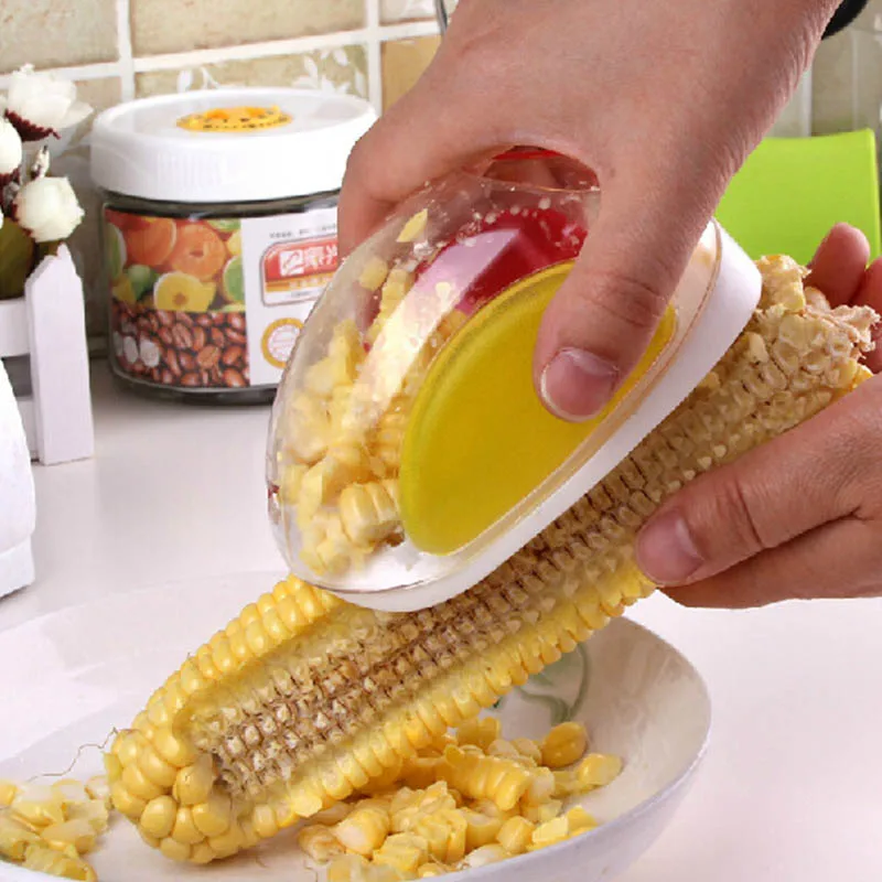 

Minimalist Plastic Stripped Corn Tools Corn Kernels Peeler Kitchen Gadget Rapid Stripping Device 1 PC Portable Corns Peeler