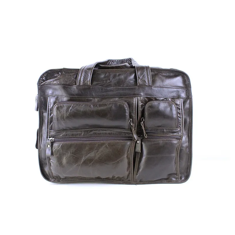 

Pyaterochka Men Handbag Business Bag Cowhide Leather Briefcases High Quality Vintage Shoulder Bag 2019 Luxury Famous Brand