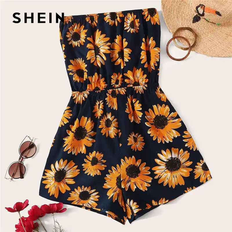 sunflower romper womens