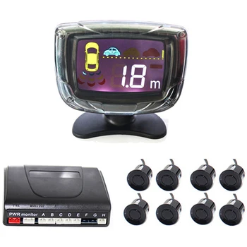 

Auto Parking Assistance 8 Parking Sensor Rear Front Backup Reversing Sensors Radar Kit with LCD Display Monitor Alarm System 12V