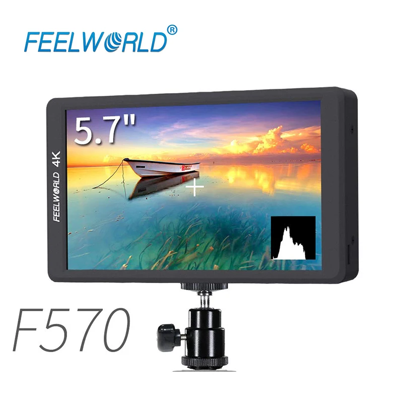 

FEELWORLD F570 5.7 Inch 4K On-camera Monitor with HDMI Input/ Output IPS Full HD 1920x1080