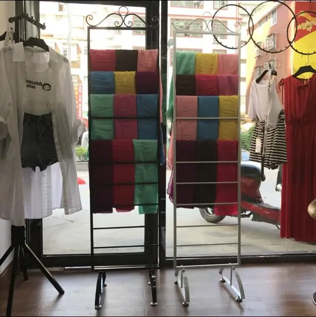 Iron scarf rack scarves clothing store racks in the island frame floor