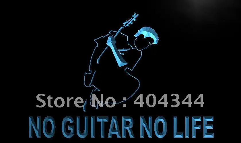

LK548- No Guitar No Life Music Rock n Roll Light Sign