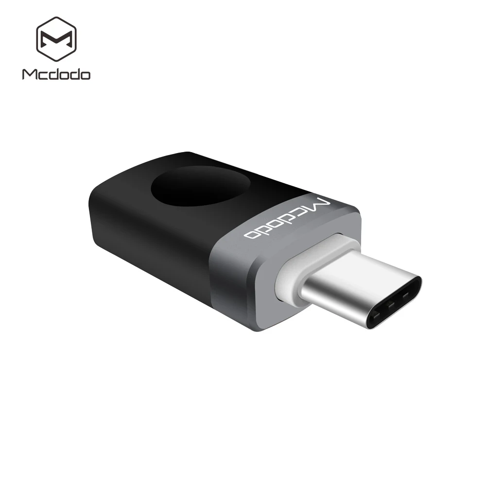 Адаптер MCDODO type C type-C на USB 3,0 OTG кабель адаптер USB C конвертер для samsung Galaxy S8 S9 huawei P9 USB C OTG адаптер - Цвет: Grey